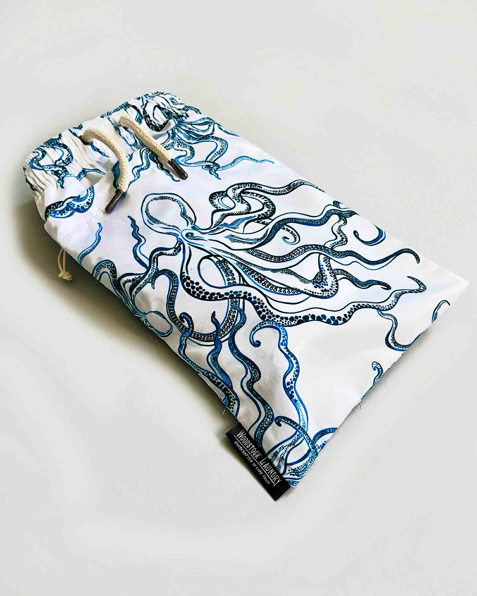 ROVANO Weiße Badehose Herren - Octopus Indigo